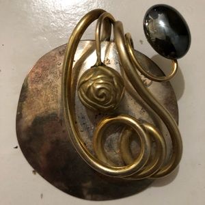 Lillo modernist brutalist MCM made in Israel brooch